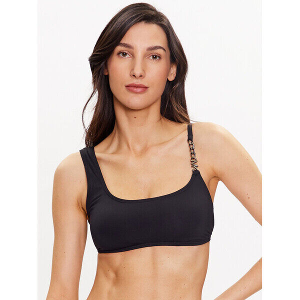 MICHAEL Michael Kors Góra od bikini Logo Chain MM1K033 Czarny