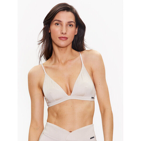 Calvin Klein Swimwear Góra od bikini KW0KW02143 Beżowy