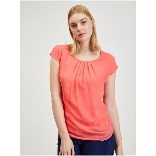 Orsay Koralowy t-shirt damski 100235-224000