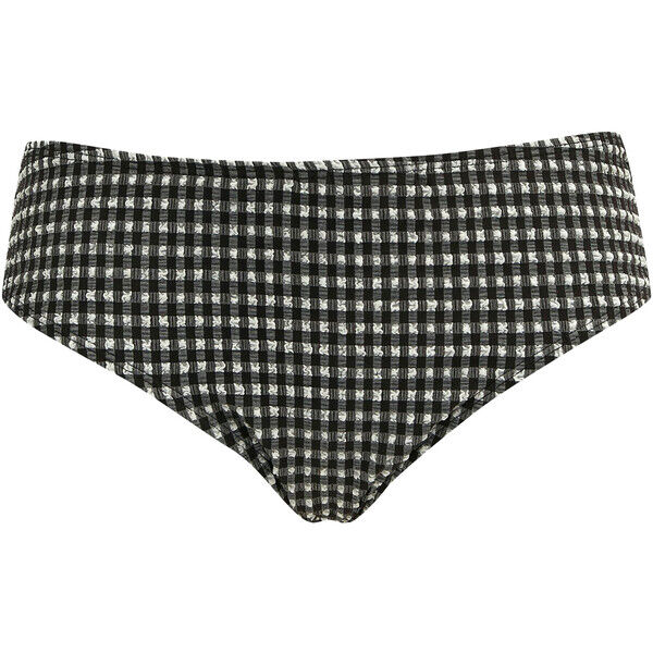 Orsay Czarne damskie figi bikini w kratkę 955196-98