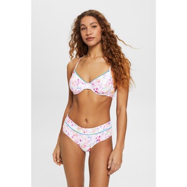 Esprit Figi bikini ze średniej wysokości stanem z kwiatowym wzorem 023EF1A308_457