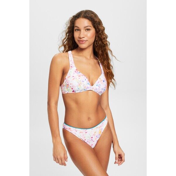 Esprit Wyściełany top bikini z kwiatowym nadrukiem 023EF1A304_457