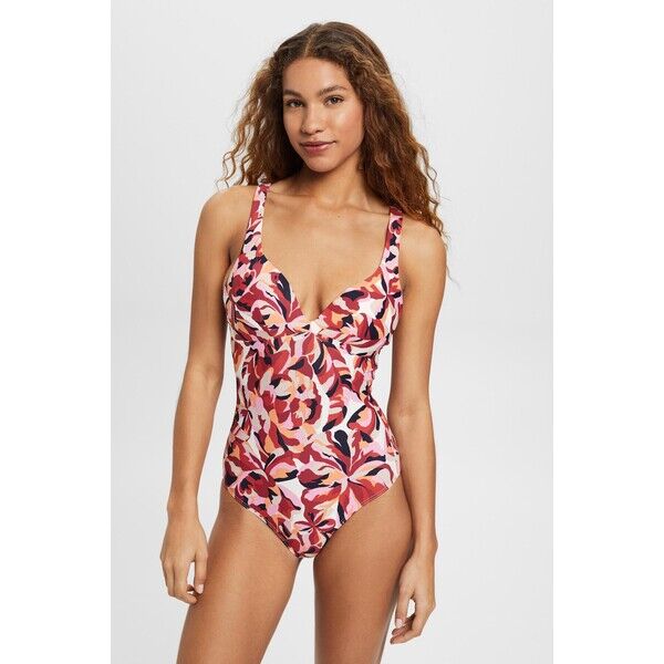 Esprit Wyściełany strój kąpielowy Carilo beach z kwiatowym nadrukiem 993EF1A334_612