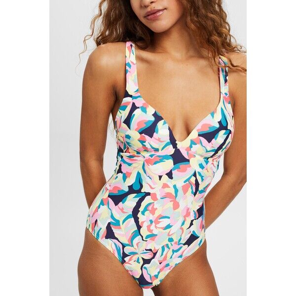 Esprit Wyściełany strój kąpielowy Carilo beach z kwiatowym nadrukiem 993EF1A334_402