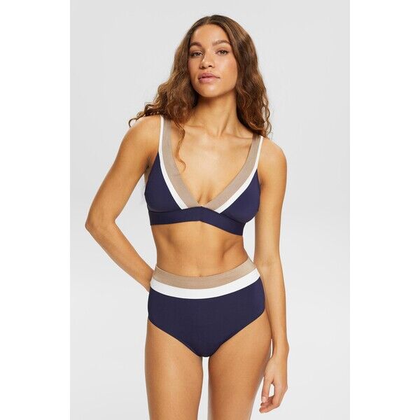 Esprit Trójkolorowy dół od bikini, wysoki stan 993EF1A322_400