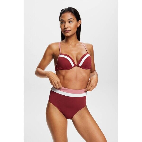 Esprit Trójkolorowy dół od bikini, wysoki stan 993EF1A322_610