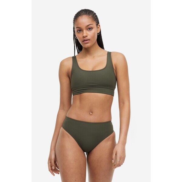 H&M Dół od kostiumu - 1139241001 Ciemna zieleń khaki