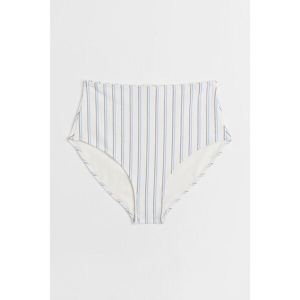 H&M Dół od kostiumu - 0928457028 Biały/Prążek tenisowy