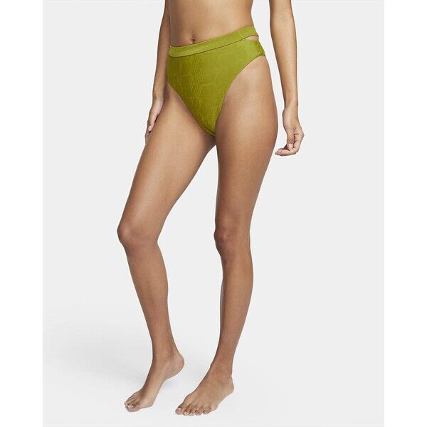 Damski dół od bikini o wysokim stanie o wyciętym kroju Nike Swim FD3526-390