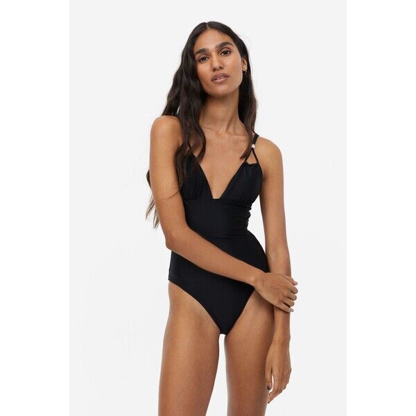 H&M Kostium kąpielowy z wycięciem High-leg - 1154218002 Czarny