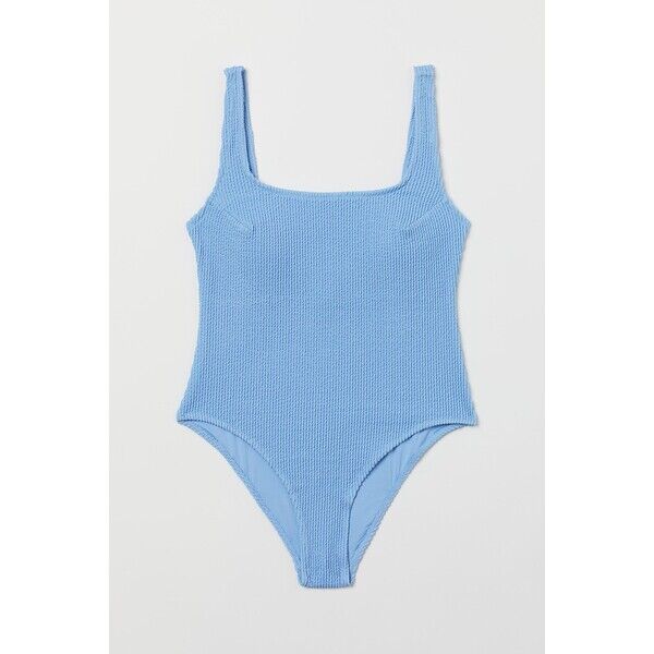 H&M Kostium kąpielowy High leg - 0886697005 Jasnoniebieski