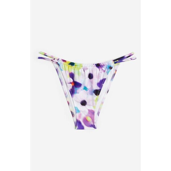 H&M Dół od kostiumu - Niska talia - 1145833001 Fioletowy/Kwiaty