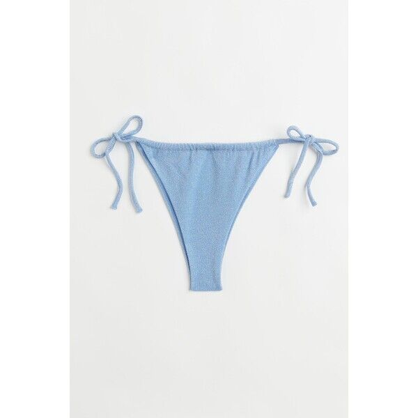 H&M Dół od kostiumu - Normalna talia - 1046233009 Jasnoniebieski/Brokat