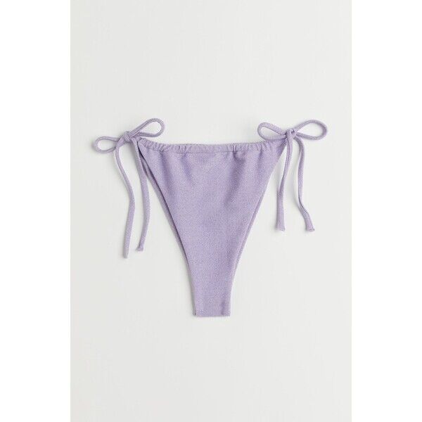 H&M Dół od kostiumu - Normalna talia - 1046233009 Jasnofioletowy/Brokat