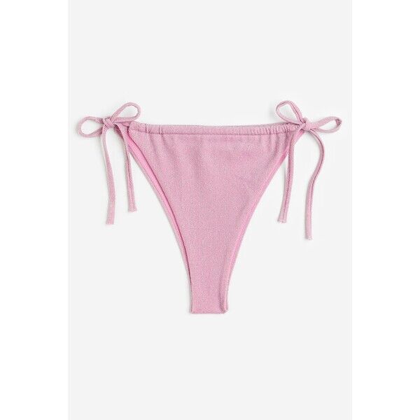 H&M Dół od kostiumu - Normalna talia - 1046233009 Jasnoróżowy/Brokatowy