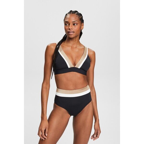 Esprit Trójkolorowy, usztywniany top bikini 014EF1A313_001