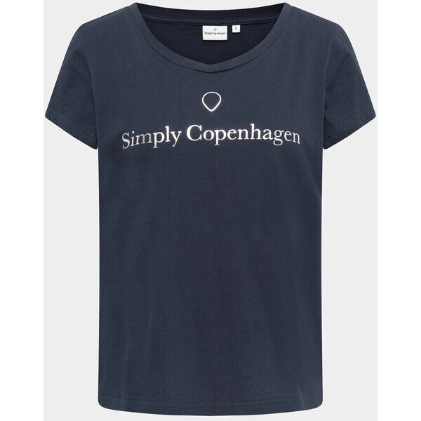 SIMPLY COPENHAGEN T-shirt - Granatowy 2230054791274