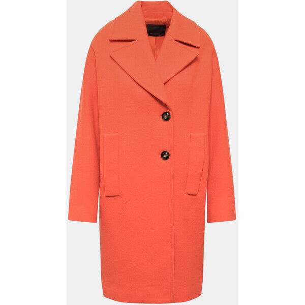 PINKO Płaszcz z wełną - Koralowy 2230031317824