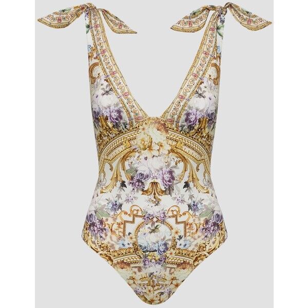 Strój jednoczęściowy kąpielowy damski Camilla Ruched Tri - Tie Shoulder 25157-ppd 25157-ppd