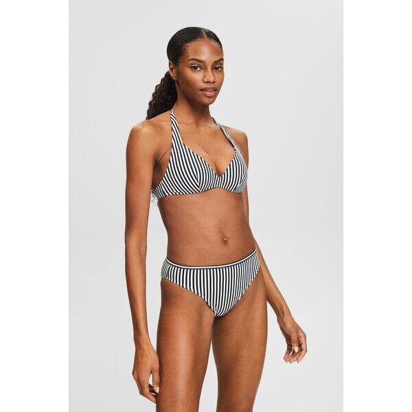 Esprit Góra od bikini z wiązaniem na szyi w paski 024EF1A304_001