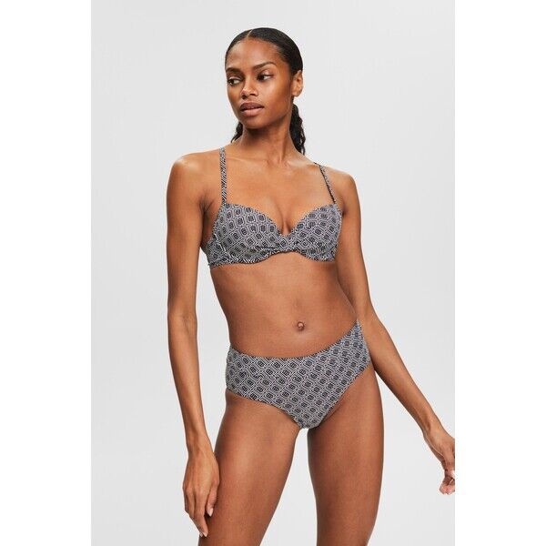 Esprit Wyściełany top bikini z fiszbinami i nadrukiem 014EF1A309_001