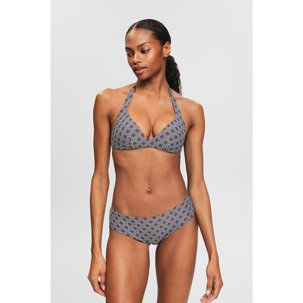 Esprit Góra od bikini z nadrukiem i wiązaniem na szyi 014EF1A312_001