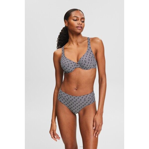 Esprit Niewyściełany top bikini z fiszbinami i nadrukiem 014EF1A310_001