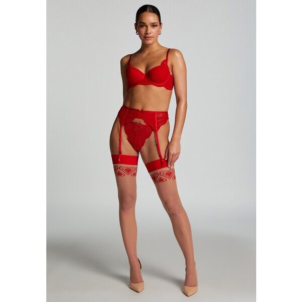 Hunkemöller ST 15DEN RED HEARTS Dół od bikini HM181F091-G11