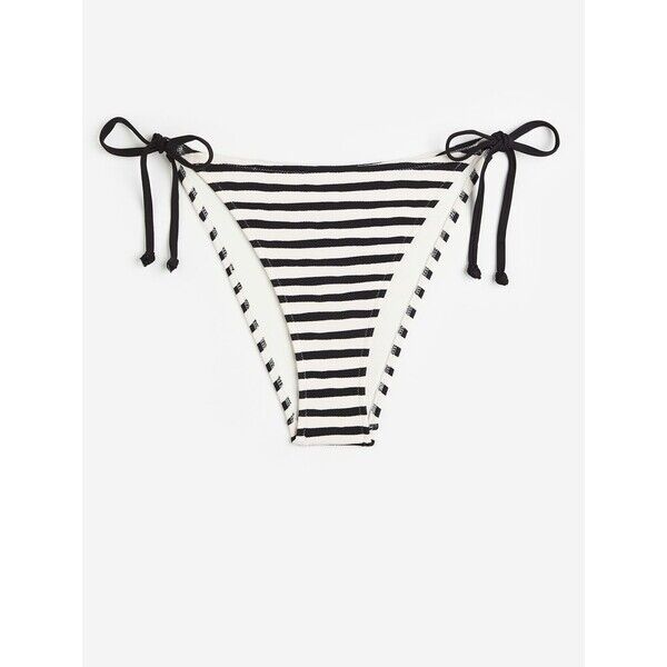 H&M Dół od kostiumu - Normalna talia - 1115592016 Biały/Czarne paski