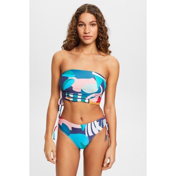 Esprit Góra od bikini bandeau z barwnym nadrukiem 033EF1A306_417