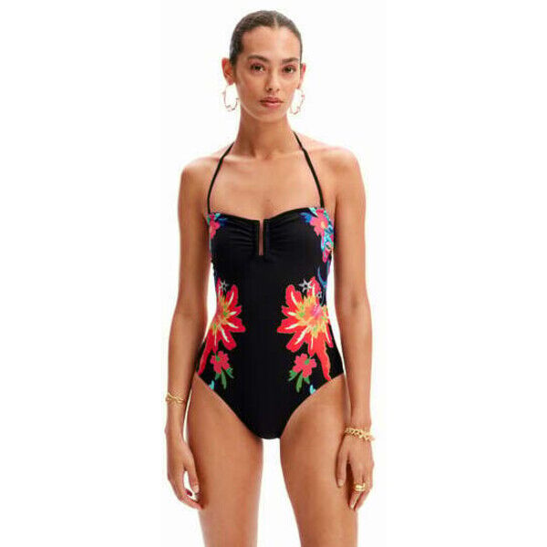 Desigual Kostium kąpielowy bandeau dżungla 24SWMKX02000