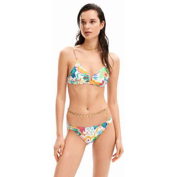 Desigual Bikini trójkątne z motywem dżungli 24SWMK101001