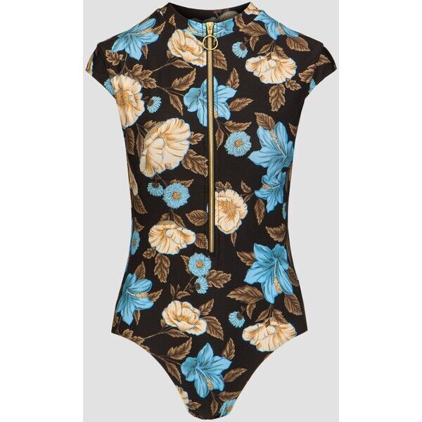 Czarny jednoczęściowy strój kąpielowy damski Seafolly Zip Front One Piece 60276096-black 60276096-black