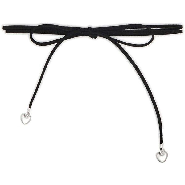Cropp Czarny naszyjnik choker z serduszkami 1922Z-99X