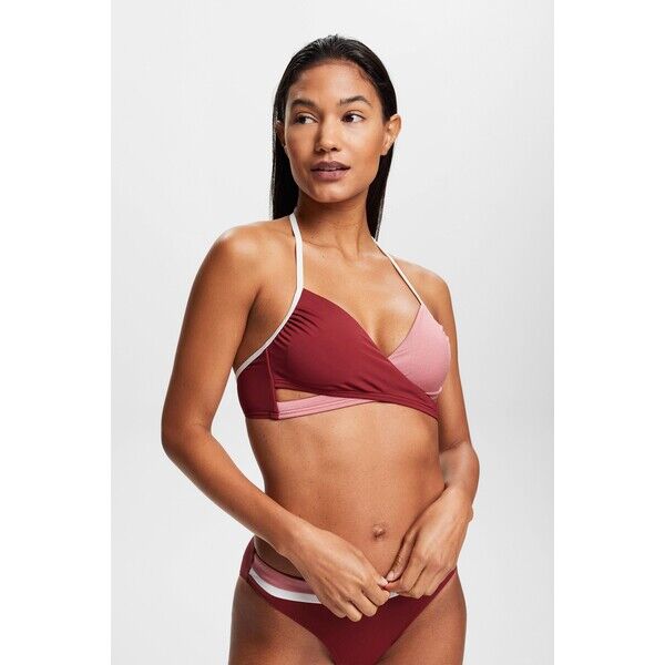 Esprit Trójkolorowa, kopertowa, wyściełana góra od bikini 993EF1A318_610