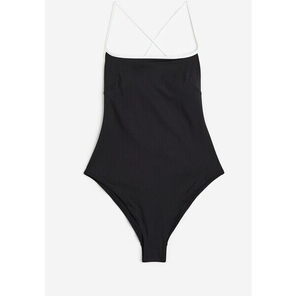 H&M Kostium kąpielowy High Leg - Kwadratowy dekolt - Bez rękawów - 1133610003 Czarny