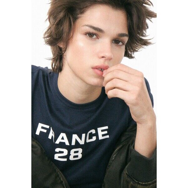 H&M T-shirt z nadrukiem - 1198432019 Granatowy/France 28