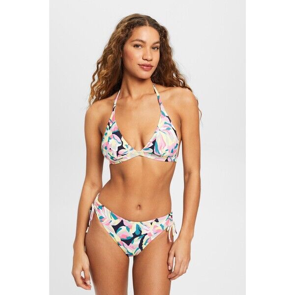 Esprit Góra od bikini z wiązaniem na szyi i kwiatowym nadrukiem 993EF1A329_402