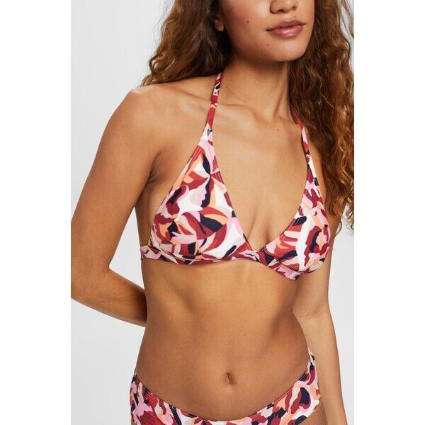Esprit Góra od bikini z wiązaniem na szyi i kwiatowym nadrukiem 993EF1A329_612