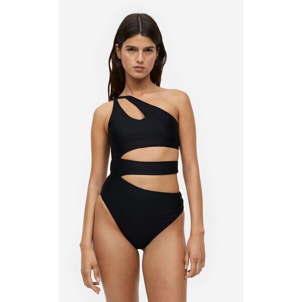 H&M Kostium kąpielowy z wycięciem High-leg - 1150817001 Czarny