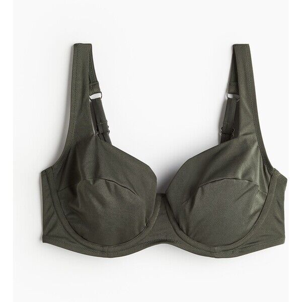 H&M H&M+ Góra od kostiumu - 1050281003 Ciemna zieleń khaki