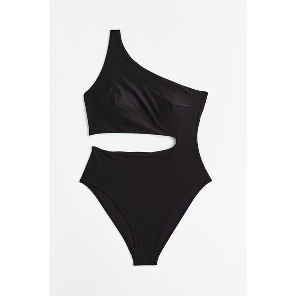 H&M Kostium kąpielowy na jedno ramię High-leg - 1116381001 Czarny