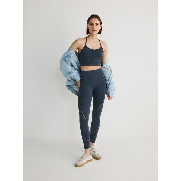 Reserved Legginsy z ozdobnymi wycięciami 1582P-59X