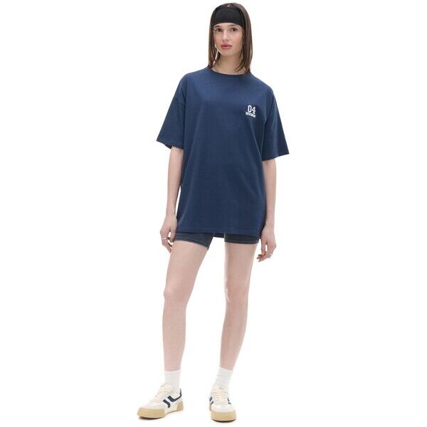 Cropp Granatowy t-shirt oversize 0207Z-59X