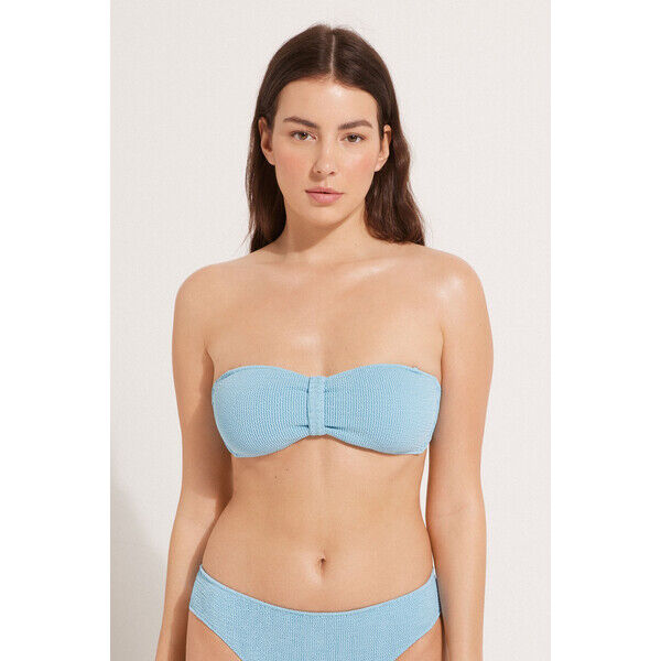 Tezenis Bikini Opaska Kokarda z Wyjmowanymi Wkładkami Błękitna Wavy 1KFP1935