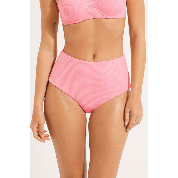 Tezenis Figi od Bikini z Wysokim Stanem z Prążkowanej Mikrofibry z Recyklingu 1KSI1934