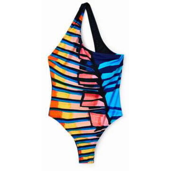 Desigual Kostium kąpielowy z asymetryczną falbanką 23SWMK082000