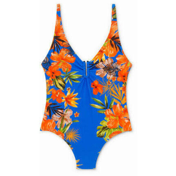 Desigual Kostium kąpielowy z bocznym nadrukiem kwiatowym 20SWMK075124