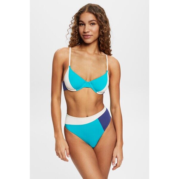 Esprit Dół od bikini z wysokim stanem, bloki kolorów 033EF1A315_370