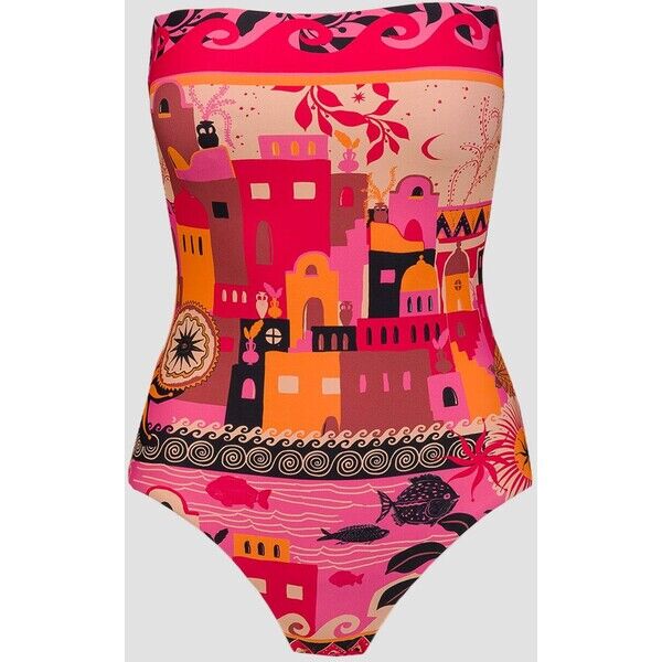 Jednoczęściowy strój kąpielowy damski Seafolly Bandeau One Piece 11099127-paradipink 11099127-paradipink